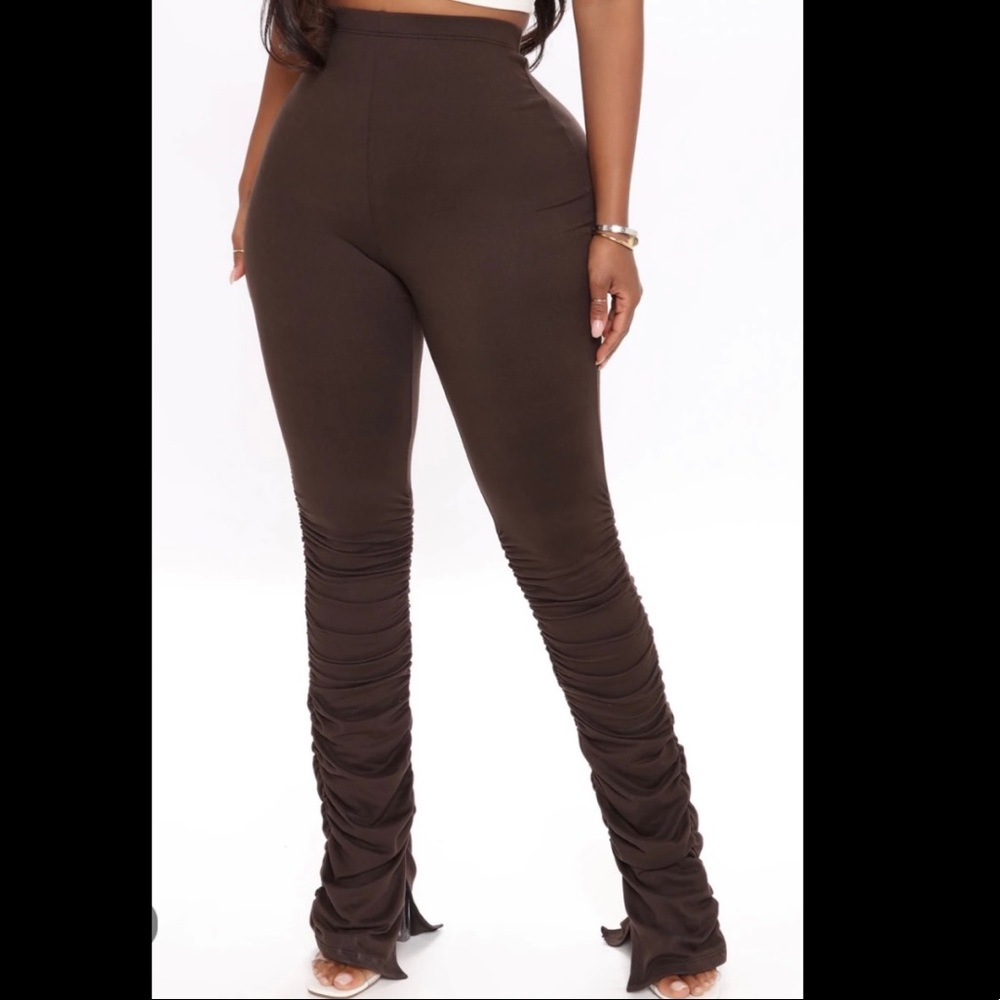 Brown Stacked Leggings